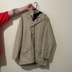 Mens Polo By Ralph Lauren Tan Hooded Zip up Size Small
