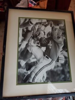 Original photo in frame of Earl Campbell
