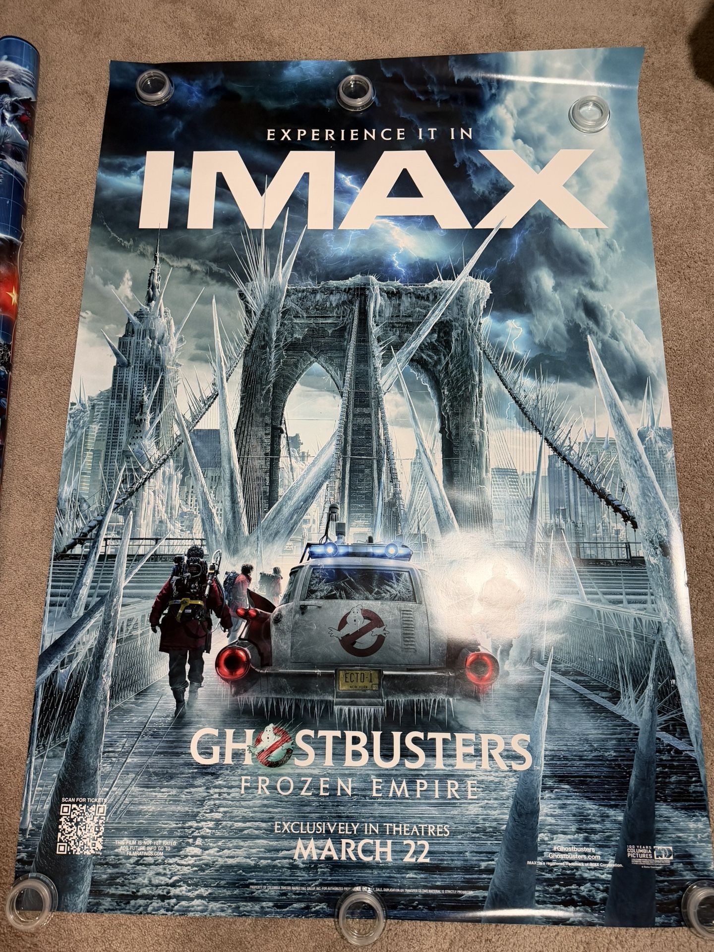 Ghostbusters Frozen Empire IMAX 70x48 Poster HUGE
