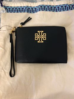 Tory Burch Britten Leather Wristlet Wallet New