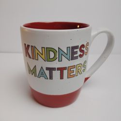 Kindness Matters Inspirational Stoneware Ceramic Coffee Mug 15 oz.~ New