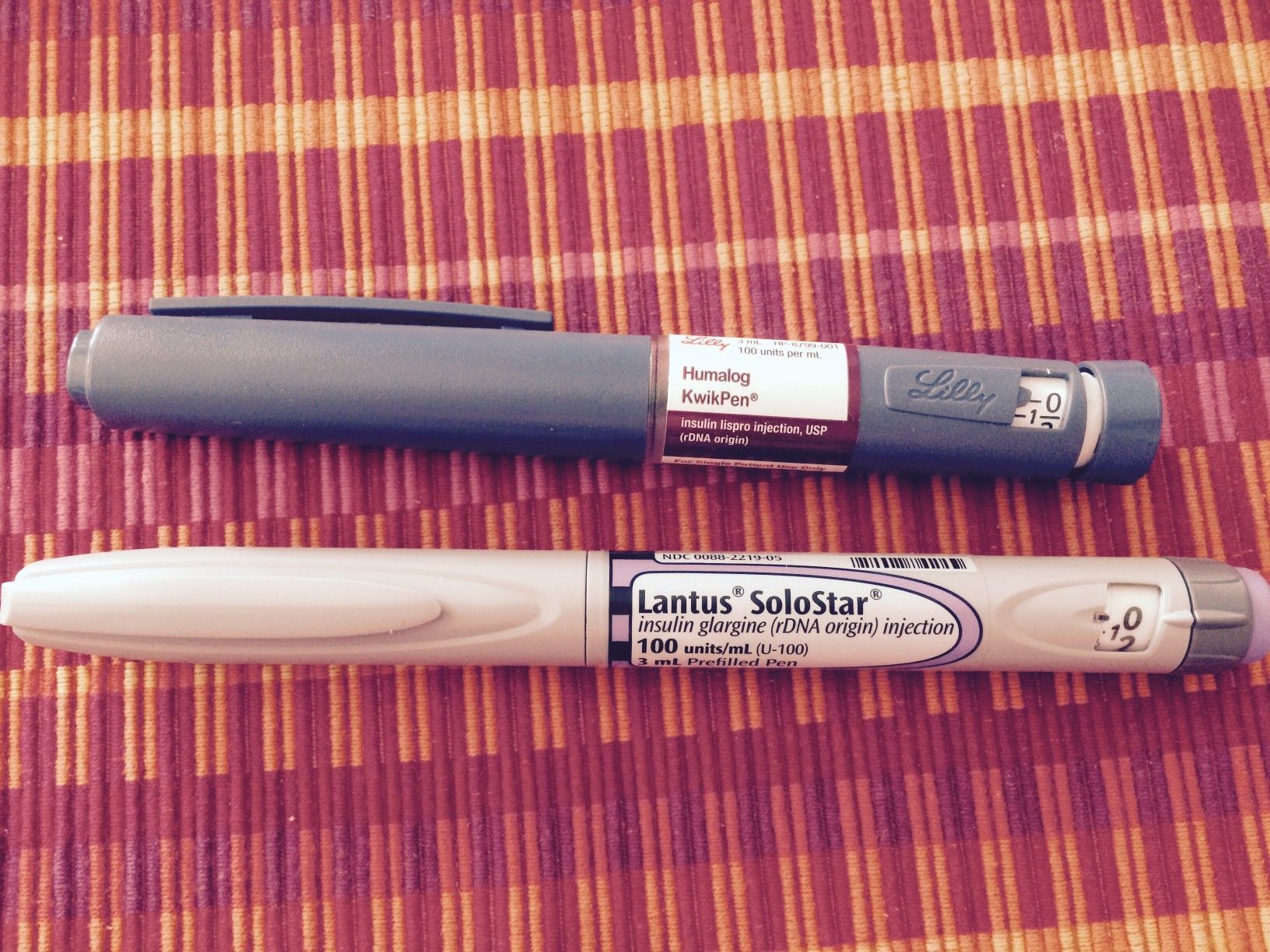 Humalog and Lantus insulin pens. 20 pens of each available