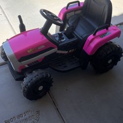 Electric ride On children’s pink tractor 