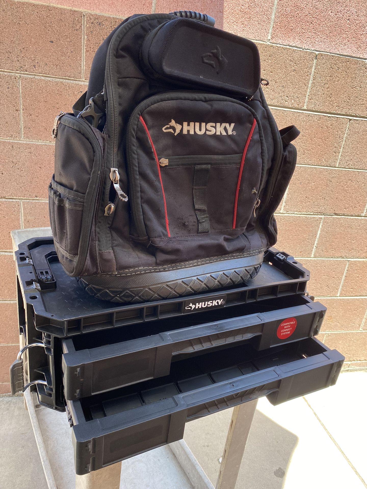 Husky Tool Bag And Tool Box 2 Drawers