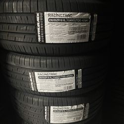 235 55 18 Royal Black Racing Trac (4) Brand New Tires 235/55ZR18