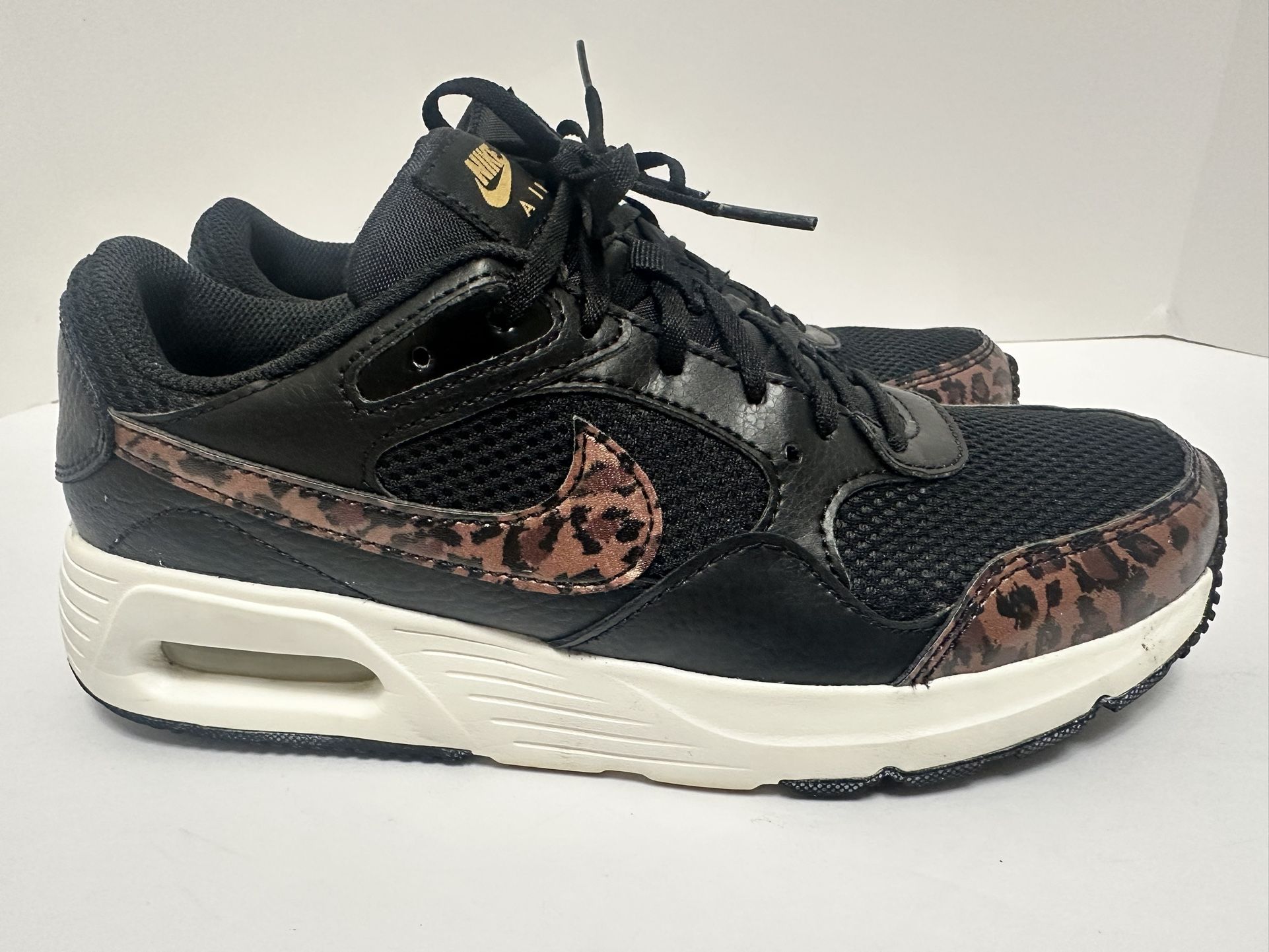 Nike Air Max SC Shoes Black Leopard Print Size 7.5