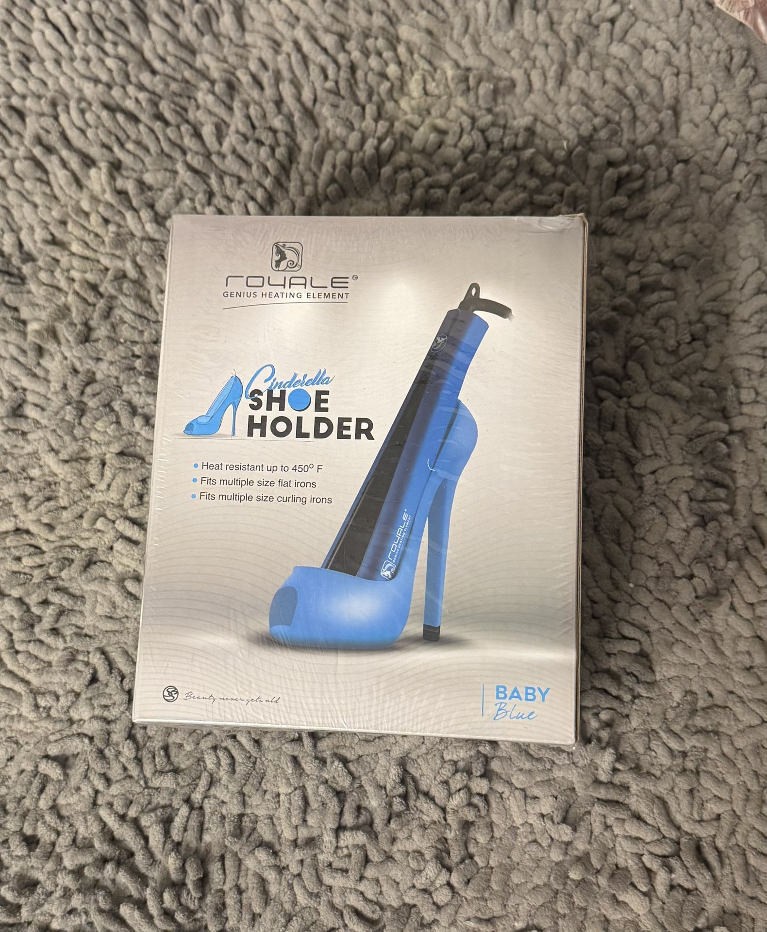 Royale USA Cinderella Shoe Tools Holder - To Hold Hair Straightens And Curlers Color: Blue