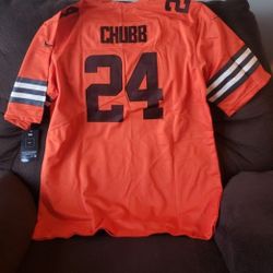 **NEW** Nick Chubb Orange Browns Jersey