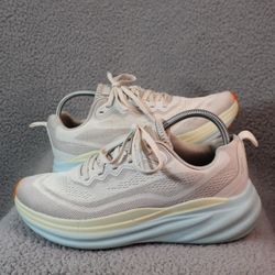 Avia Women Sz 9.5 Mesh Run Shoes Cream Blue WWAV25BA002