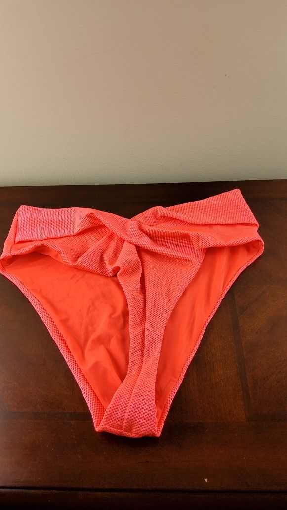 Aerie Coral Bikini Bottom Size Large
