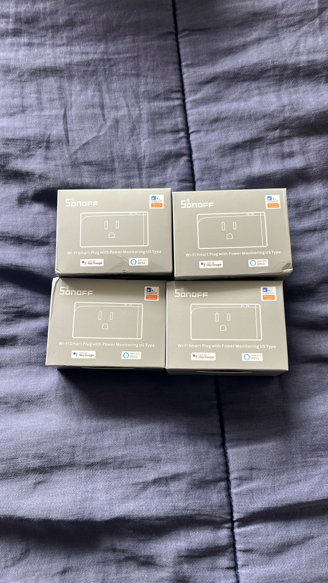 Brand New Sonoff Smart Plug 4-Pack – WiFi + Power Monitoring
