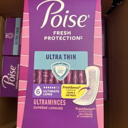 (3 pack) Poise Ultra Thin Incontinence Pads.