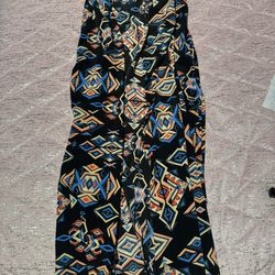 NWT LulaRoe Women's Joy Duster Length Blue Aztec Print Vest Cardigan  -
