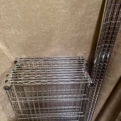 Chrome Finish Metro Shelving Rack 48x18 – 6 Shelves, Like New!