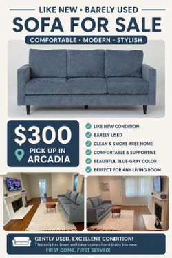 Modern Sofa (Blue) - 81in