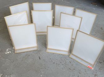 10 pack gold acrylic sign holders 5x7 inch