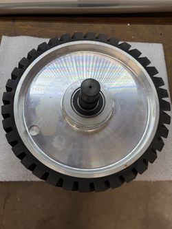 12" Serrated Rubber Belt sander/Grinder Contact Wheel attachment 2”x72” machine