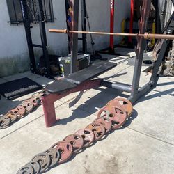 Weight Set With Bench And Bar For Sale 