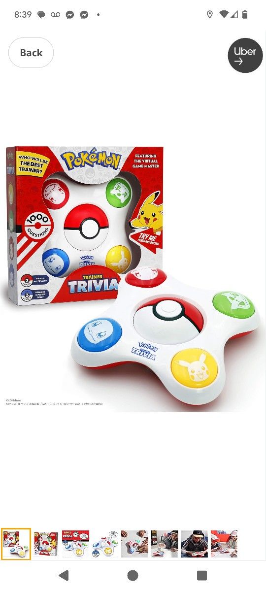 Pokemon 1000 Question Trivia Game