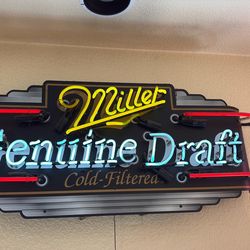 Vintage Miller Genuine Draft Beer advertising sign