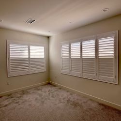 Custom Built Real Wood Interior Plantation Shutters - Premium Basswood Window Shades & Coverings - Professional Local Measuring & Mounting