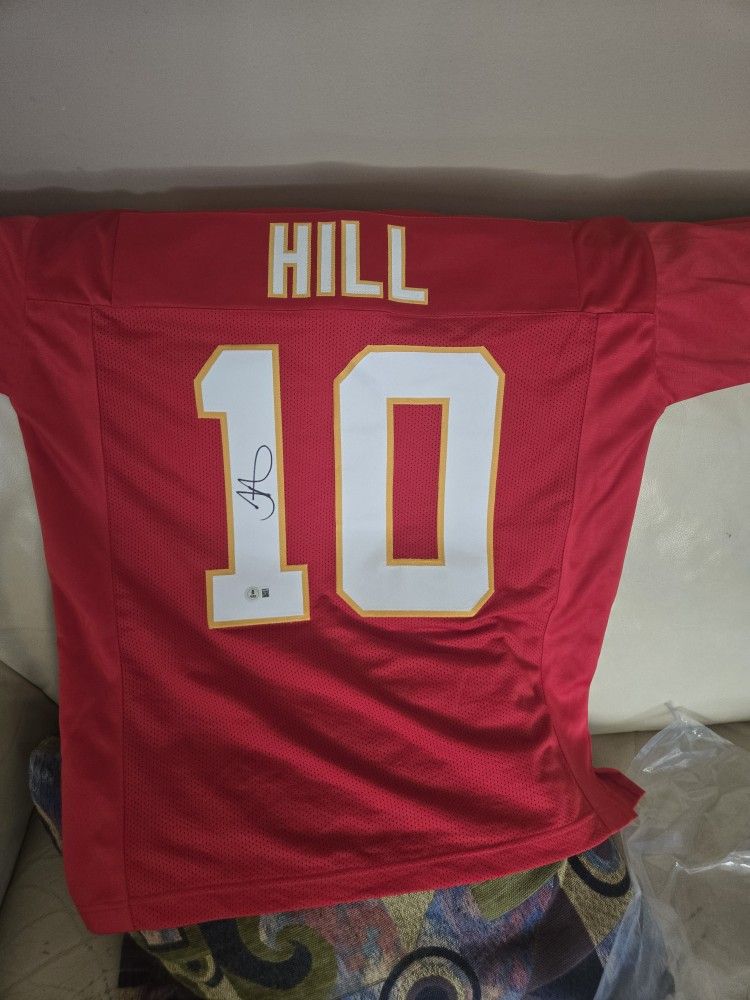Kansas City Signed Tyreek Hill Xl Jersey