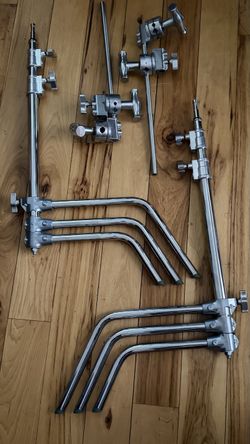 Professional Chrome C-Stand Grip Kit — 2 Complete C-Stands