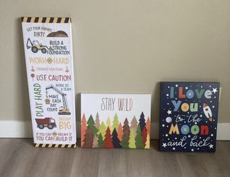 Wall Art… 16x20x1.5 (2) & 12x36x1.5