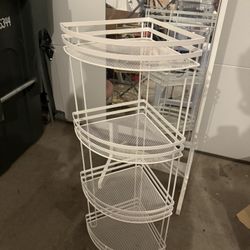 4 Tier White Storage Rack