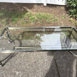 Hollywood Regency Brass & Beveled Glass Coffee Table – Mid Century Style: BEST OFFER