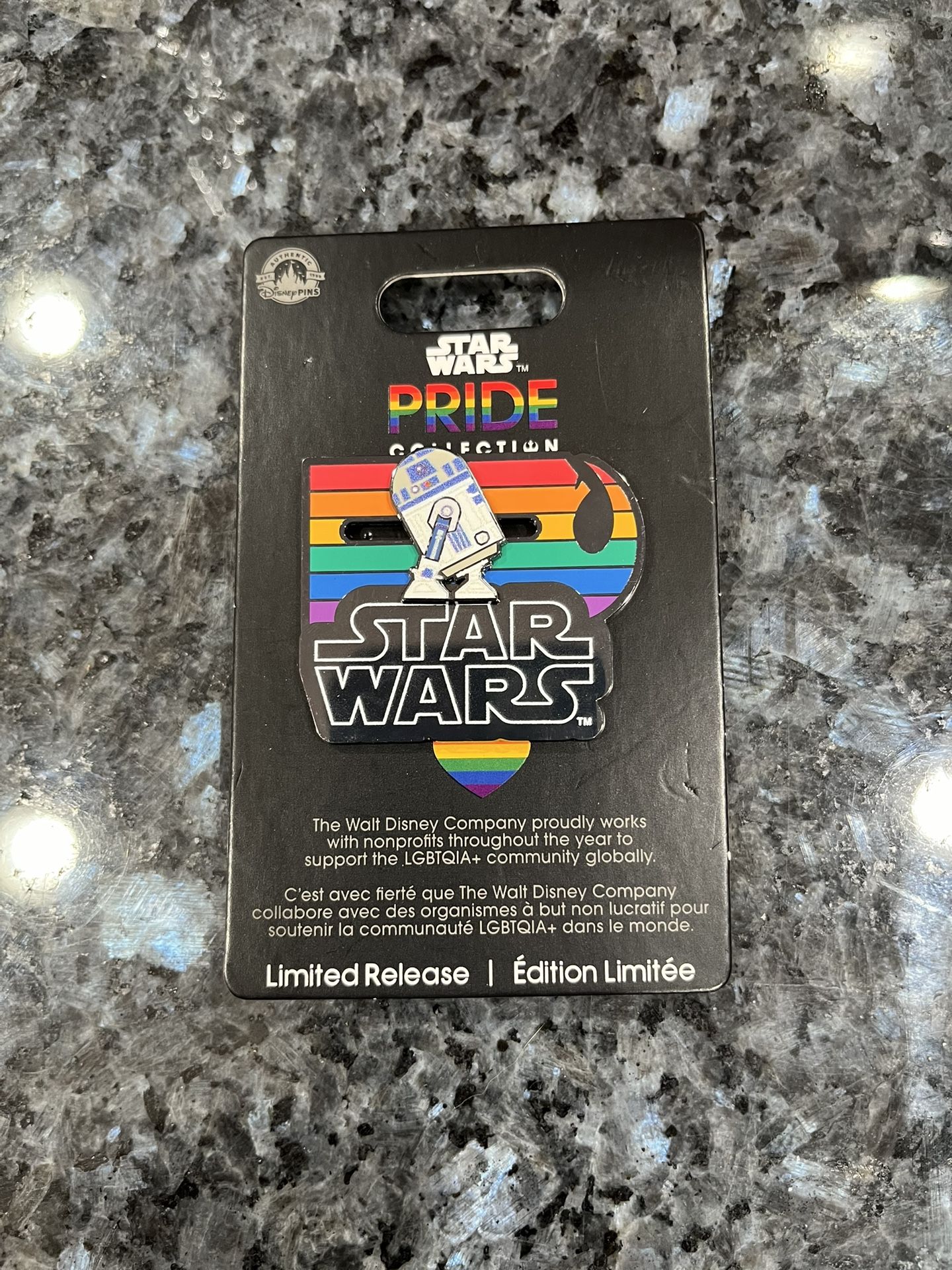 2024 DISNEY PARKS Star Wars Pride Collection R2-D2 Limited Release Sliding pin. Brand new on Original card.