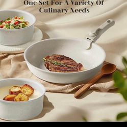 12 pieces of pots and casseroles