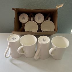 Set Of Eight Mikasa Bone China Coffee Cups New