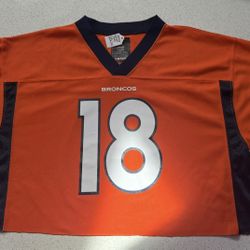 Manning Broncos Jersey fits S/M with extra material converted headbands 
