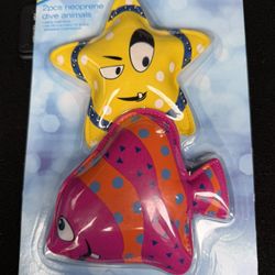  Neoprene Dive Animals 2 Piece Set