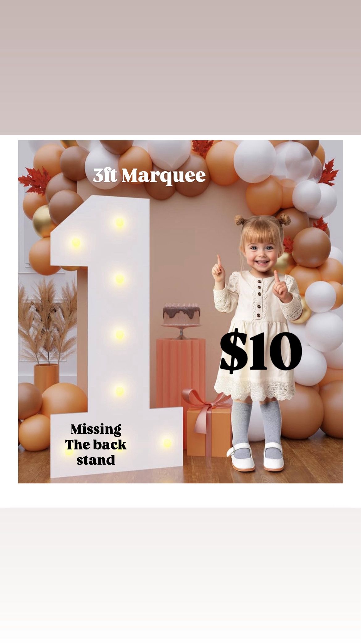 3FT Marquee Numbers, Large Light Up Numbers for 1st 15th Birthday Decorations Warm Light Marquee Numbers 3 Feet Tall for Anniversary Party Decor, Numb