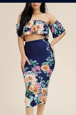 Tropical Passion 2 Piece Skirt Set