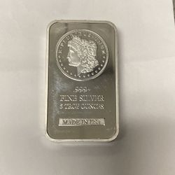 5oz Silver Bar Morgan Dollar Design $5 Below Spot!