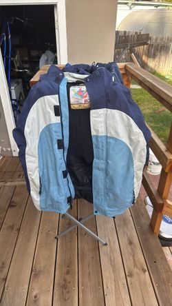 XL Snowboarding Jacket Blue Light Blue And Gray