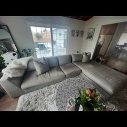 Ligne-roset right arm sofa with lounge