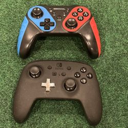 Nintendo Switch Wireless Pro Controller (Black) & 1 Regular Wireless (Multi)