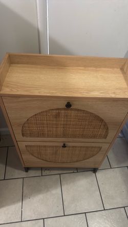 Wooden shelves for shoes