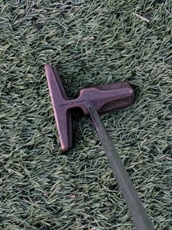 Vintage Hoglund Nassau Bronze Putter Center Shafted T-Mallet Golf Club Right Hand
