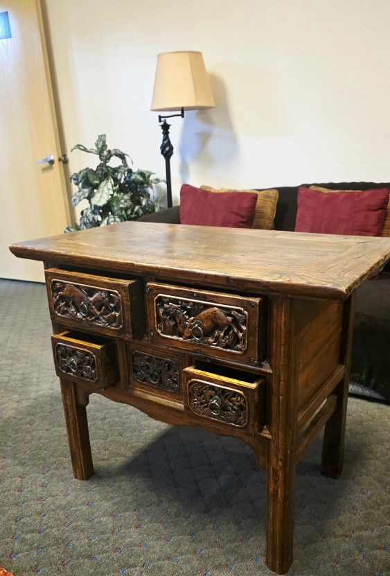 Antique-Style Chinese Ming Altar Cabinet / Coffer Table