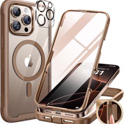 Miracase Designed for iPhone 16 Pro Max Case 6.9'' [Compatible with MagSafe] Full-Body Bumper Phone case with Built-in Glass Screen Protector&Camera P