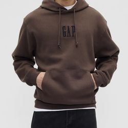 Oversized Gap-mini Logo Hoodie Black & Brown 