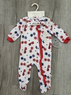 New Milkberry PJ with bow Size 3-6 months