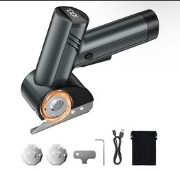 Cordless Electric Scissors, 320RPM High Speed Cardboard Cutter with 3000mAh Long-Lasting Battery, 4-Speed Power Rotary Cutter Tool with LED Display &