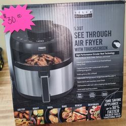 Bella Pro Series 5.3-qt. Digital Air Fryer with Viewing Window Stainless Steel