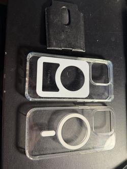 2 iPhone 15 pro cases - 1 Apple brand 1 magbak Plus Wallet